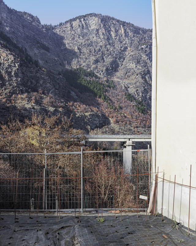 Terrace and mountain slope