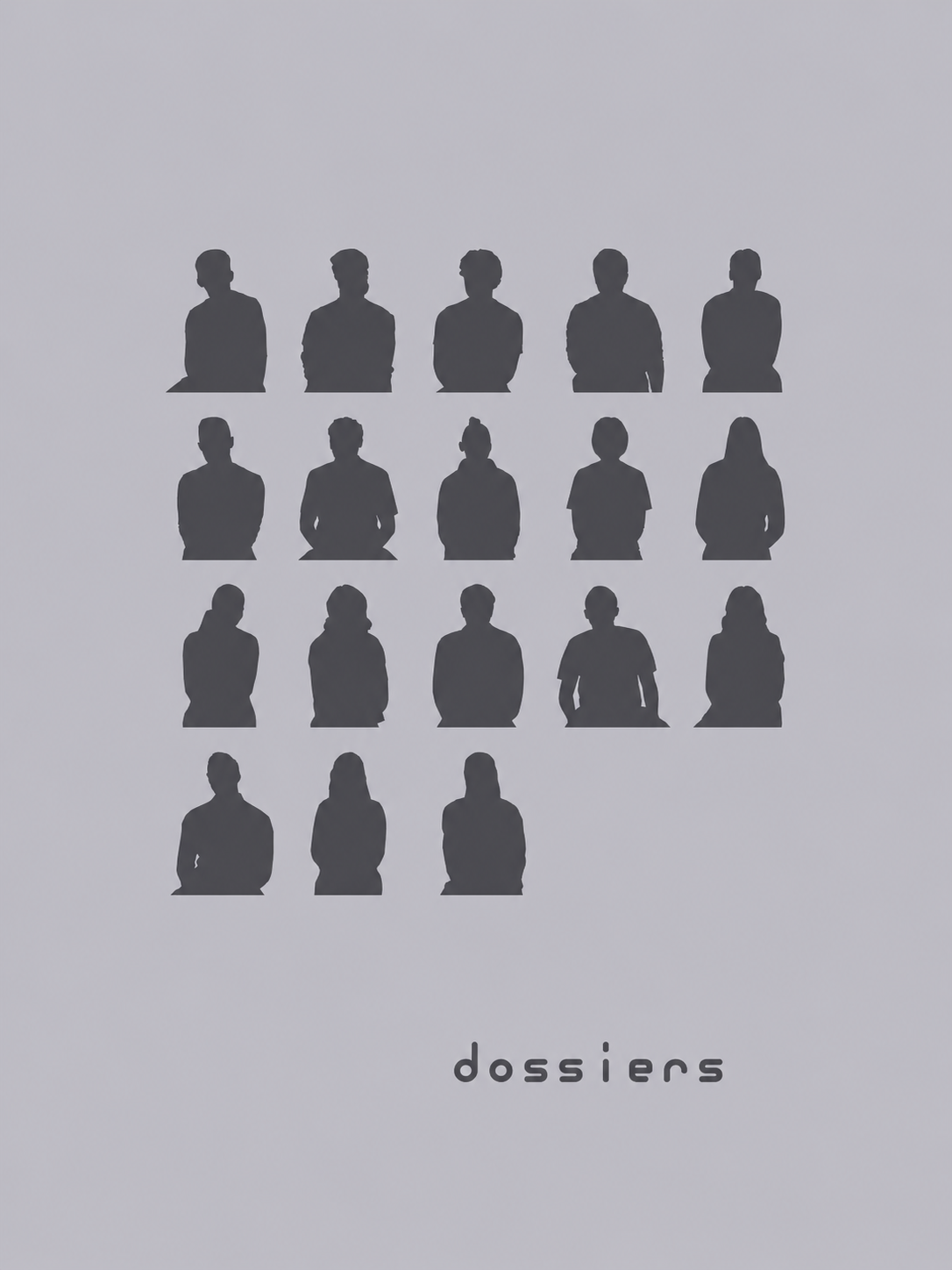 Dossiers, locandina con sagome